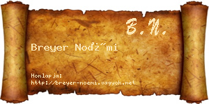 Breyer Noémi névjegykártya