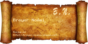 Breyer Noémi névjegykártya